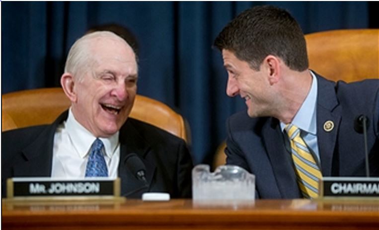 Sam Johnson and Paul Ryan laughing it up